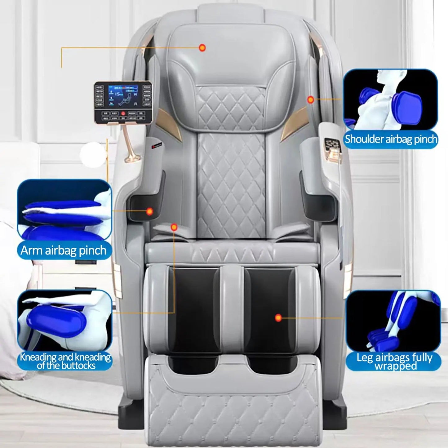 Chaise de massage électrique Marron / France Blanc / France Marron / France-Blanc / France-