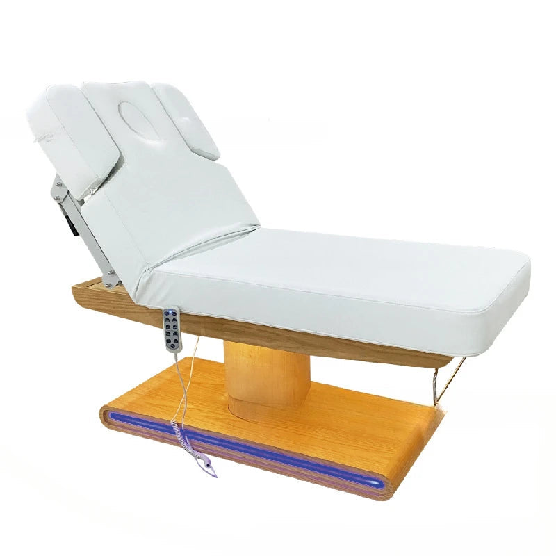 Table de massage bois électrique Blanc Blanc-