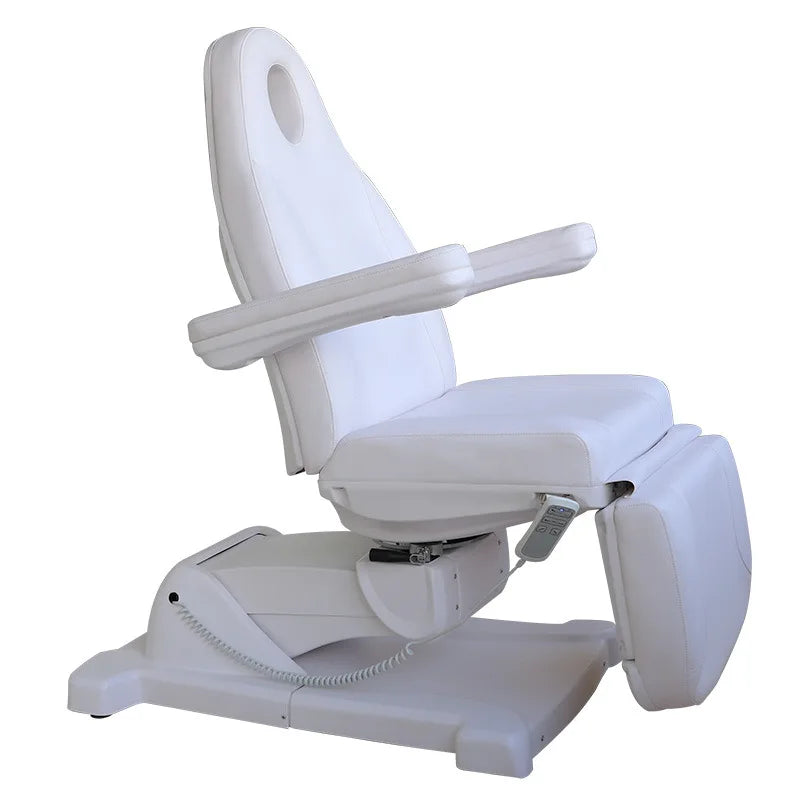 Table de massage électrique avec accoudoir Blanc Noir Blanc-Noir-