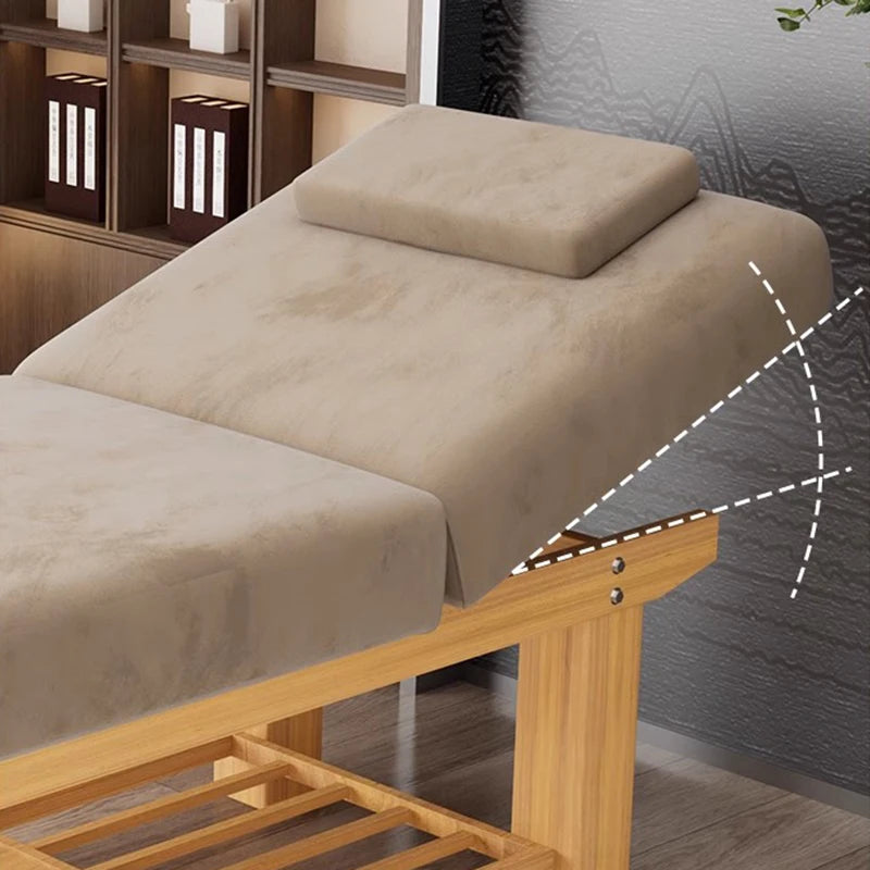 Table de massage électrique en bois Gris Rouge Beige Gris-Rouge-Beige-