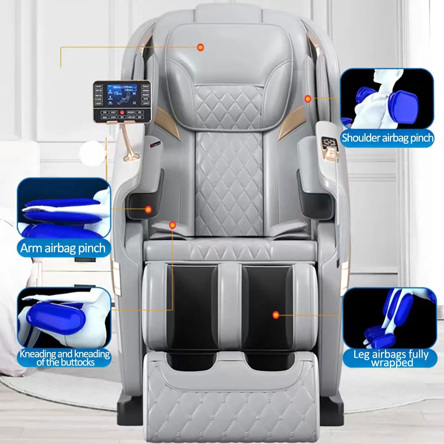 Chaise de massage électrique Marron / France Blanc / France Marron / France-Blanc / France-