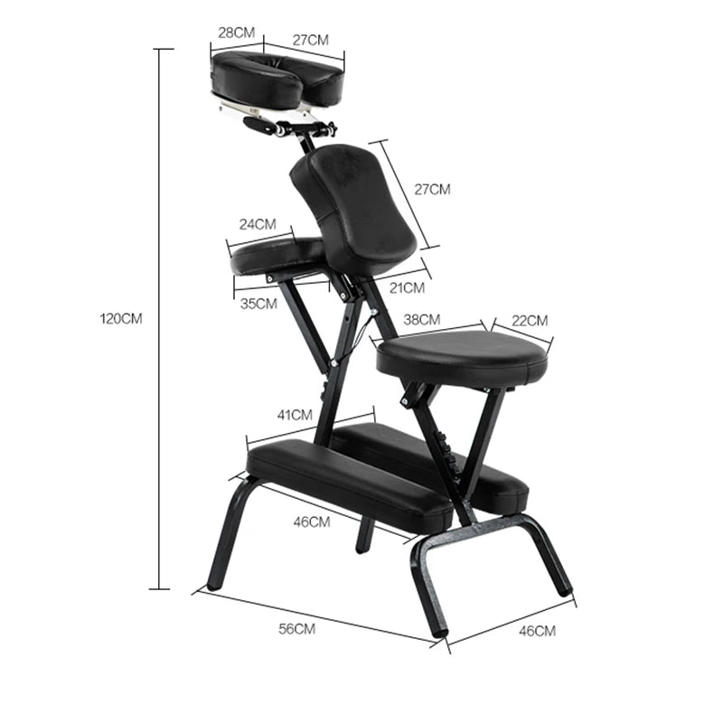Chaise de massage professionnelle Rouge Kaki Noir Rouge-Kaki-Noir-
