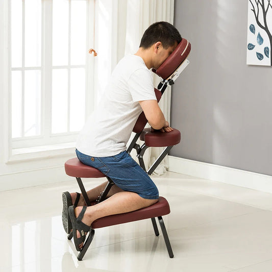 Chaise de massage professionnelle Rouge Kaki Noir Rouge-Kaki-Noir-
