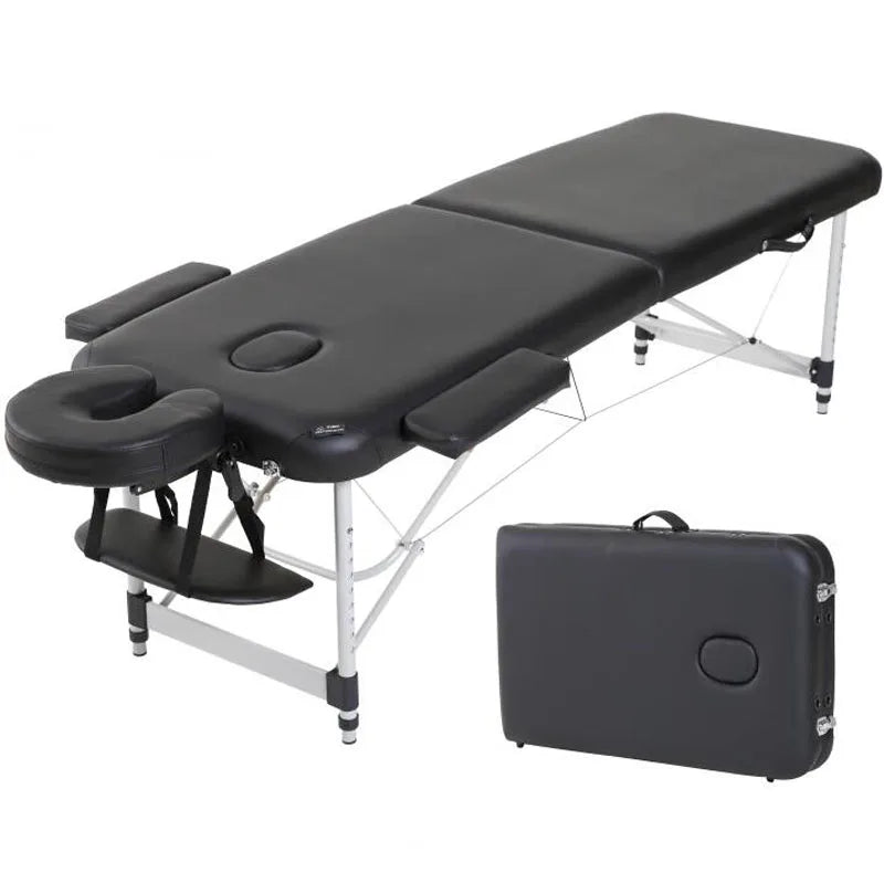 Table de massage aluminium pliante Bleu Marron Bleu clair Bleu-Marron-Bleu clair-Orange-Violet-Noir-Blanc-