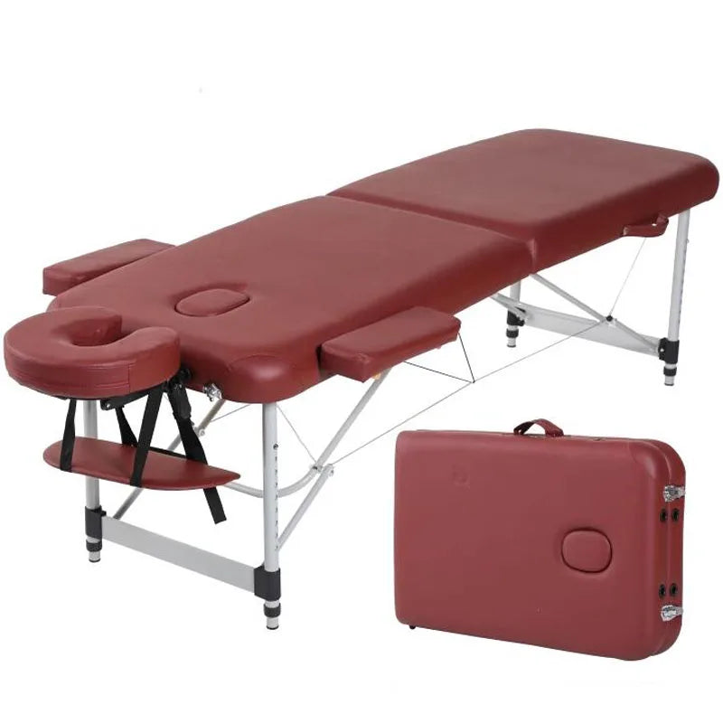 Table de massage aluminium pliante Bleu Marron Bleu clair Bleu-Marron-Bleu clair-Orange-Violet-Noir-Blanc-