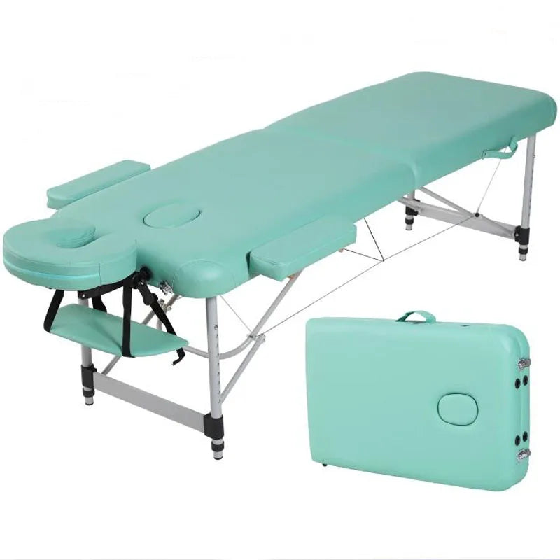 Table de massage aluminium pliante Bleu Marron Bleu clair Bleu-Marron-Bleu clair-Orange-Violet-Noir-Blanc-