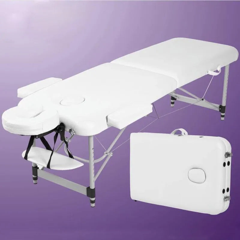 Table de massage aluminium pliante Bleu Marron Bleu clair Bleu-Marron-Bleu clair-Orange-Violet-Noir-Blanc-