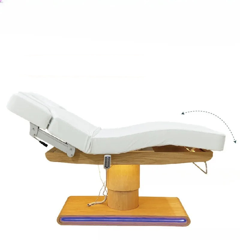 Table de massage bois électrique Blanc Blanc-