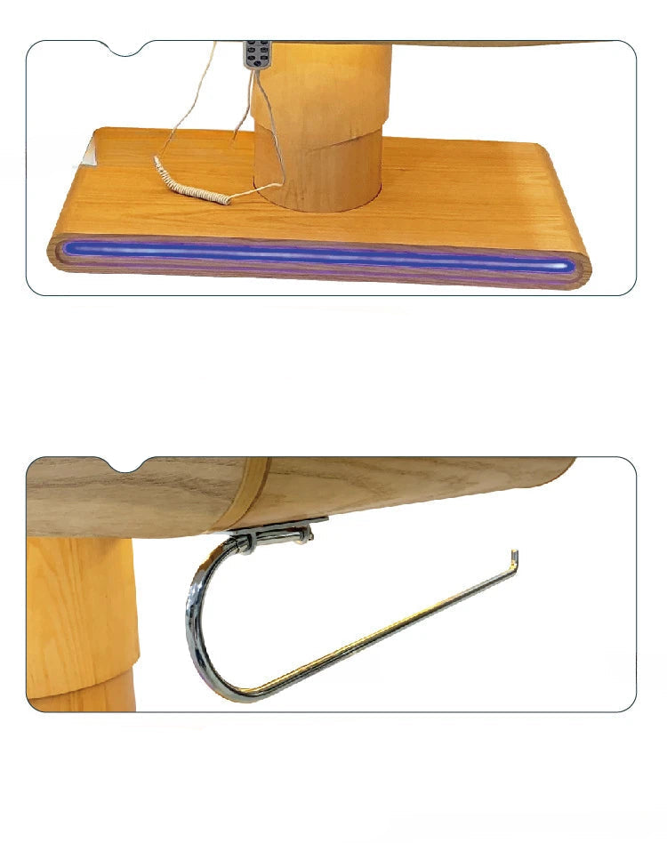 Table de massage bois électrique Blanc Blanc-