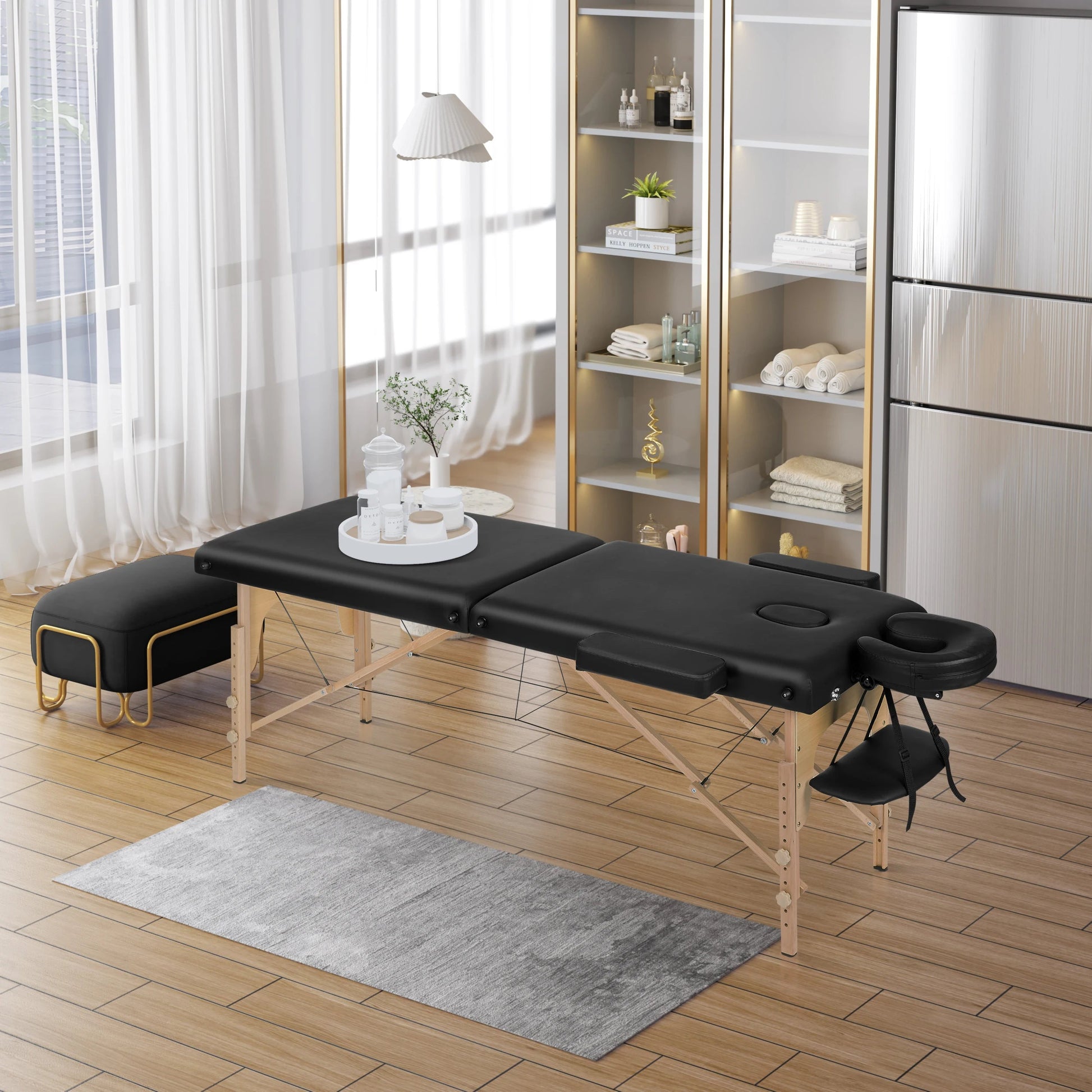 Table de massage bois pliante Noir / France Blanc / France Beige / France Noir / France-Blanc / France-Beige / France-