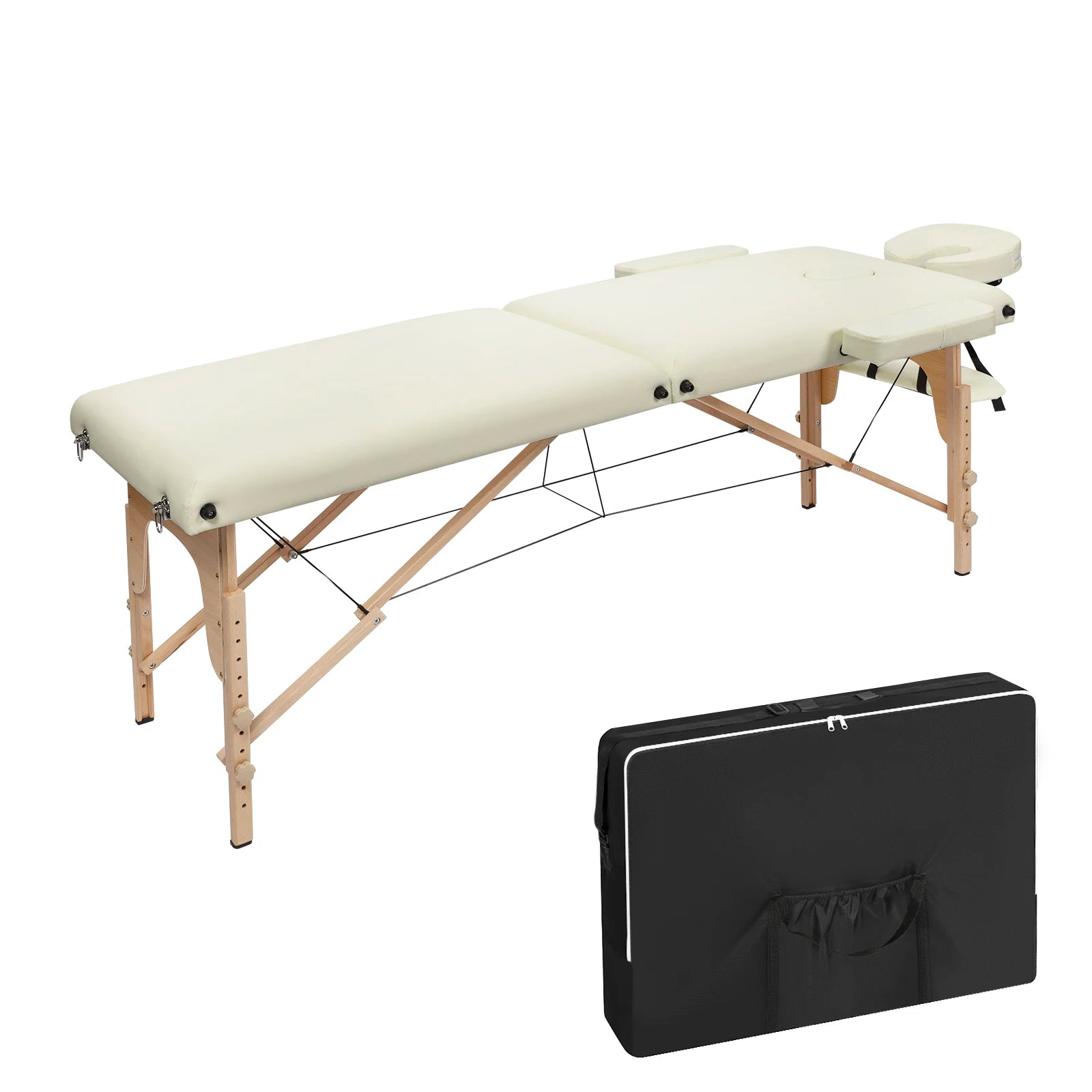 Table de massage bois pliante Noir / France Blanc / France Beige / France Noir / France-Blanc / France-Beige / France-