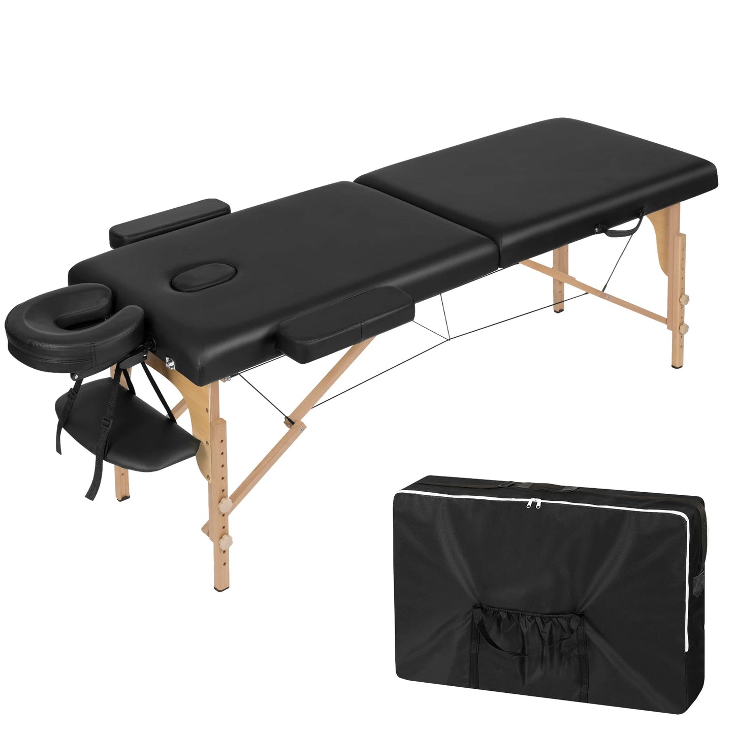 Table de massage bois pliante Noir / France Blanc / France Beige / France Noir / France-Blanc / France-Beige / France-