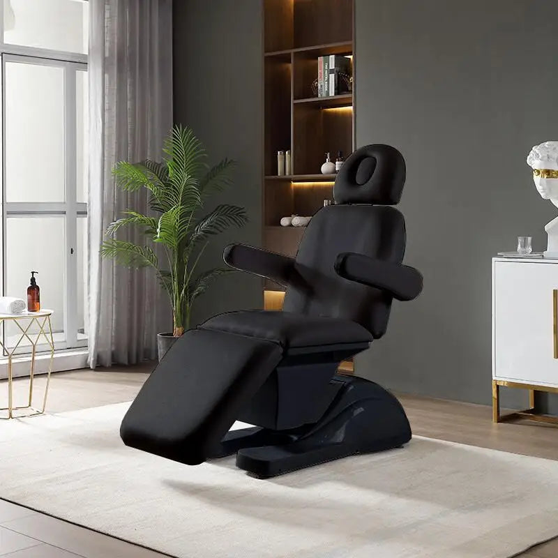 Table de massage électrique avec têtière Noir Blanc Bleu Noir-Blanc-Bleu-Beige-