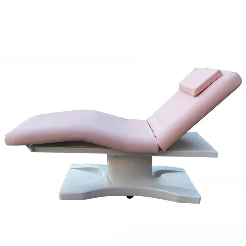 Table de massage électrique esthétique Beige Rose Blanc Beige-Rose-Blanc-