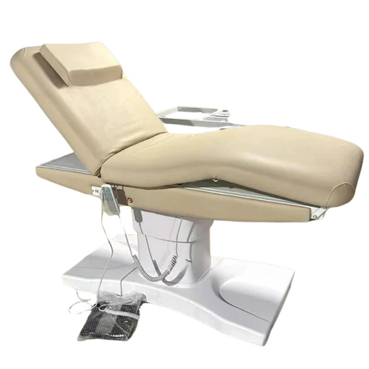 Table de massage électrique esthétique Beige Rose Blanc Beige-Rose-Blanc-