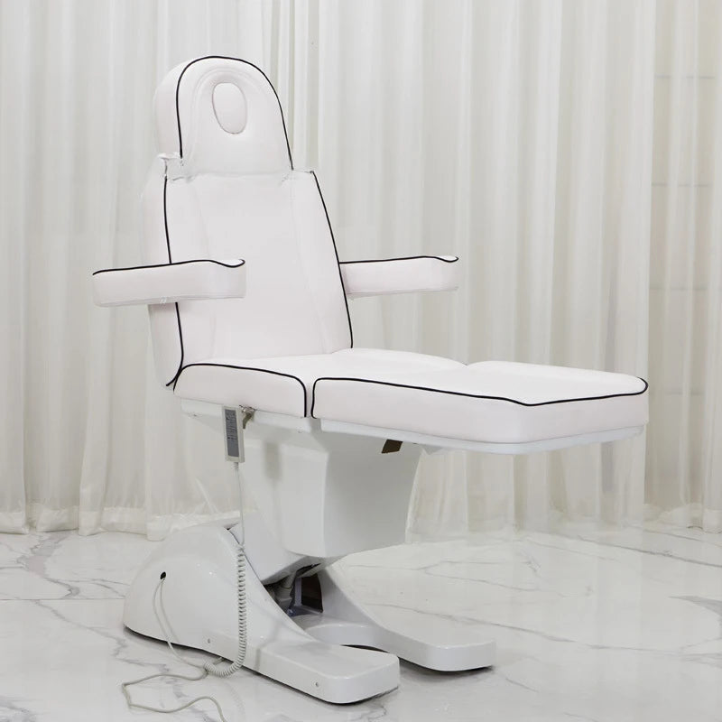 Table de massage électrique française Blanc Rouge Beige Blanc-Rouge-Beige-