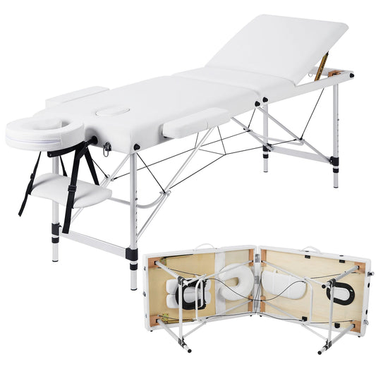 Table de massage légère et pliante Noir / France Blanc / France Noir / France-Blanc / France-