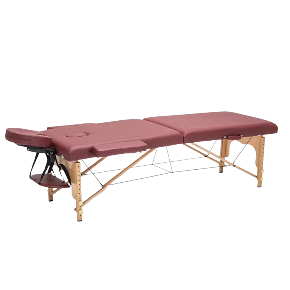 Table de massage pliante 70 cm Marron Blanc Rouge Marron-Blanc-Rouge-Noir-