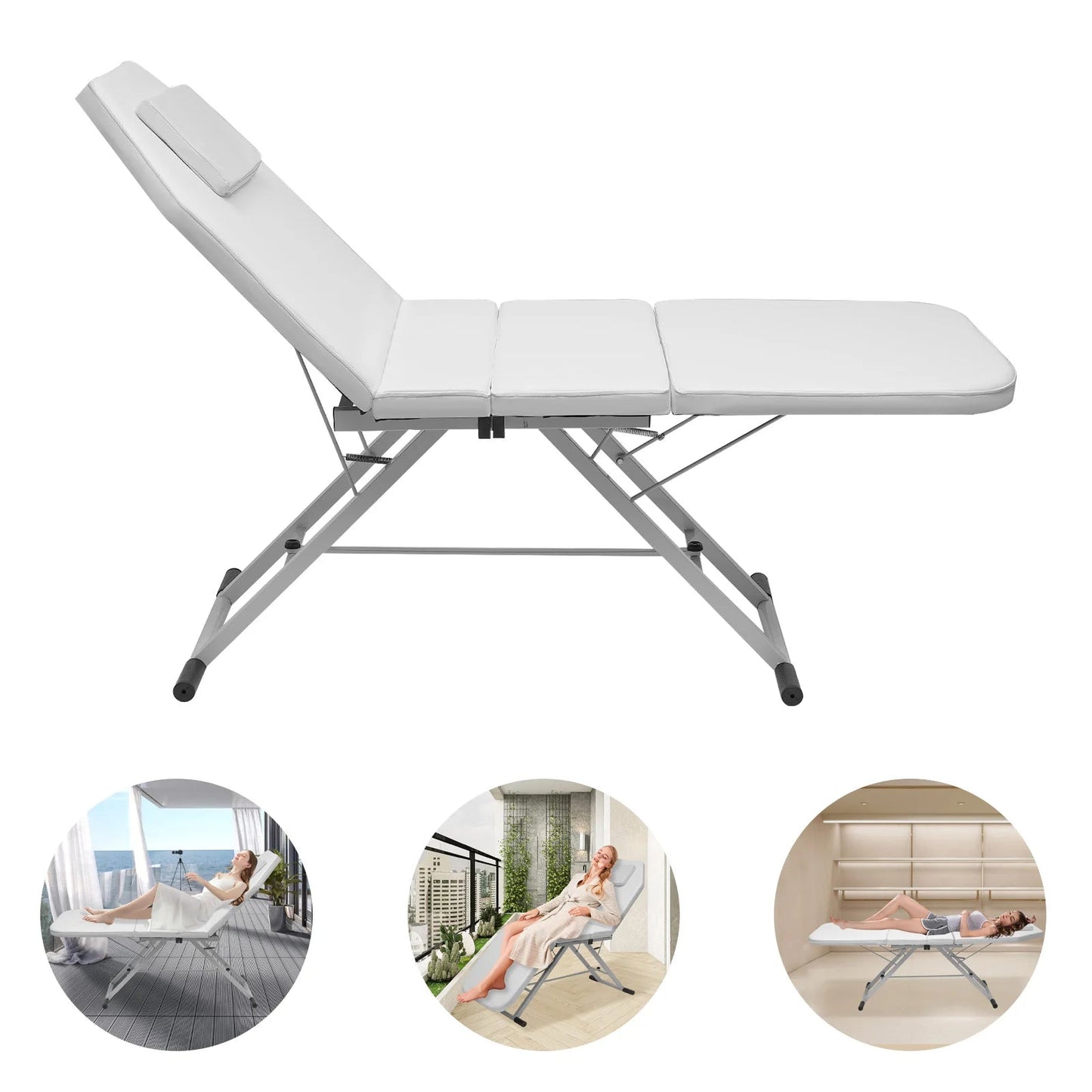 Table de massage pliante aluminium Blanc / France Blanc / France-
