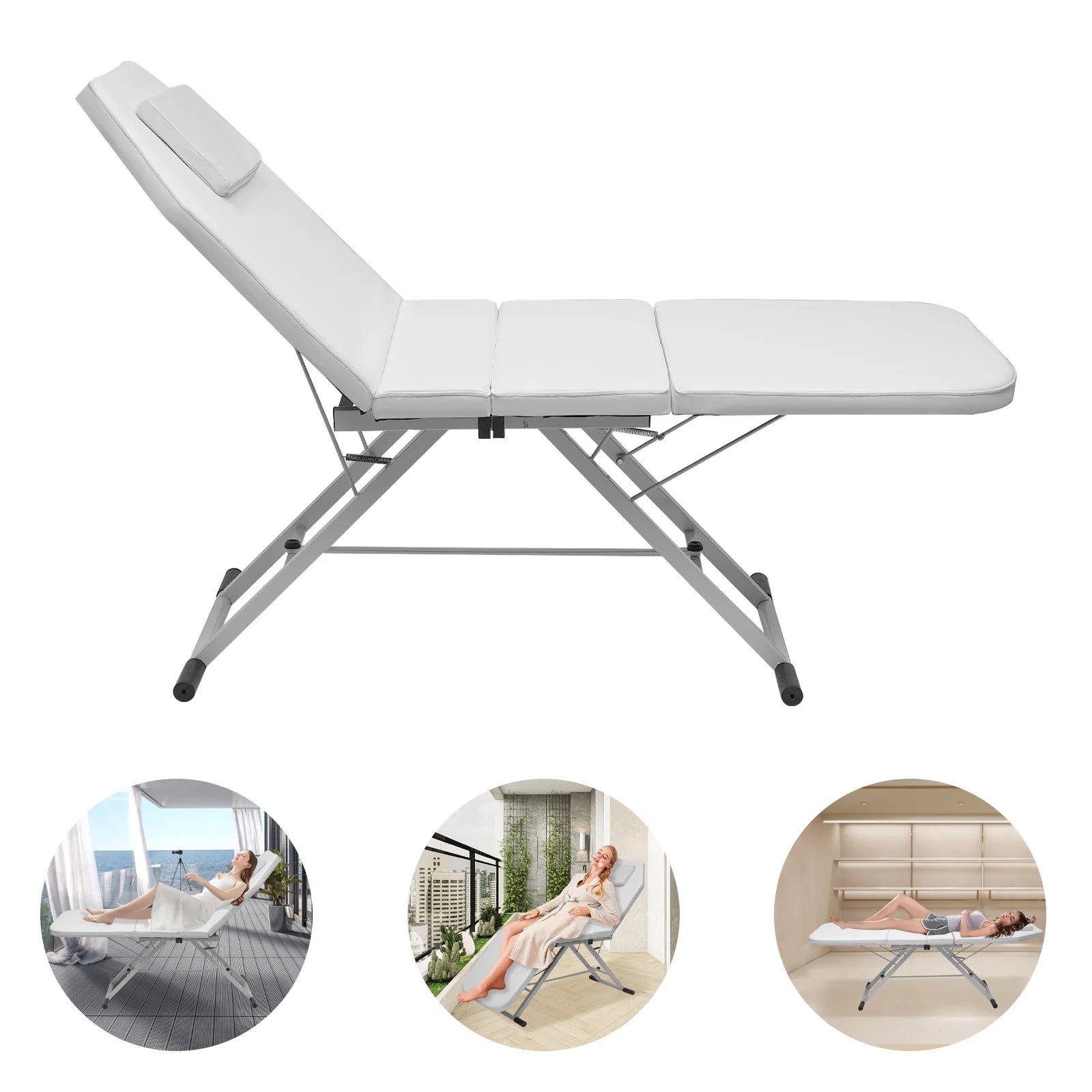 Table de massage pliante aluminium Blanc / France Blanc / France-