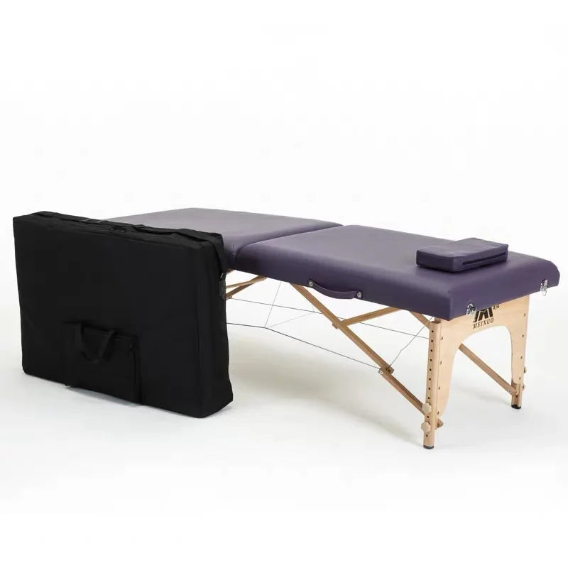 Table de massage pliante bois Marron Violet Beige Marron-Violet-Beige-Bordeaux-Noir-